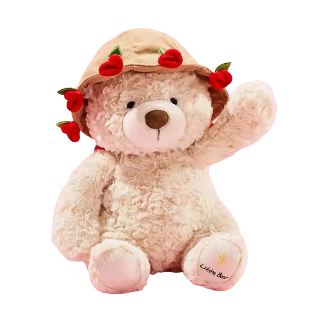 Oso de Peluche con Manos Magnéticas y Ramo